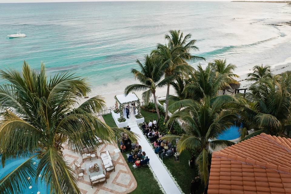 Oceanfront Wedding Aisle