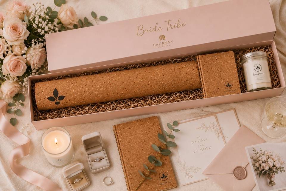 Luxury flat lay with Lauryan m