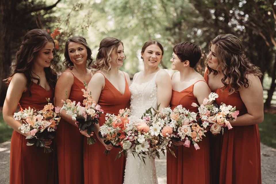 Bride with her Ladies