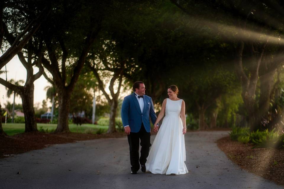 Bride & Groom Walking