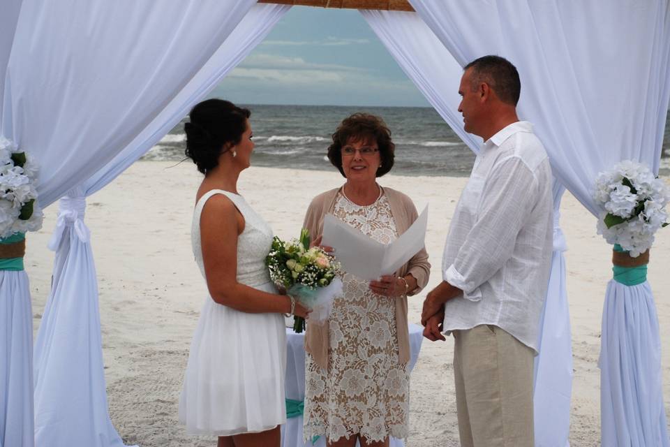 Vows in the sand