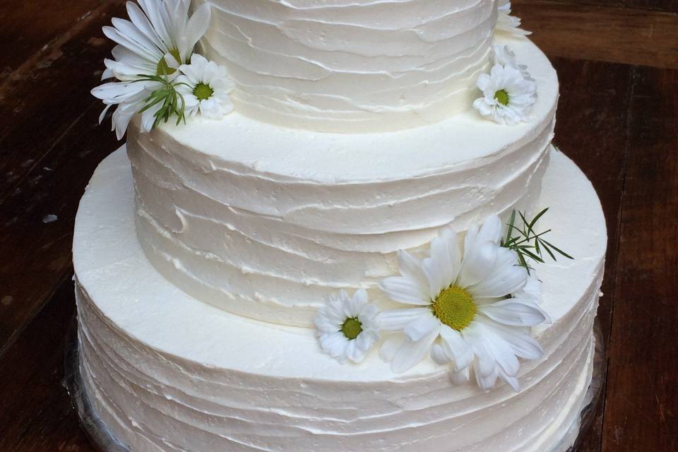 Textured white cake