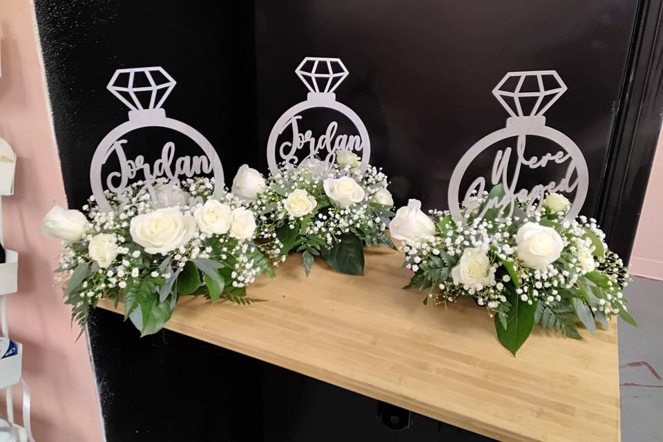 Just engaged centerpieces