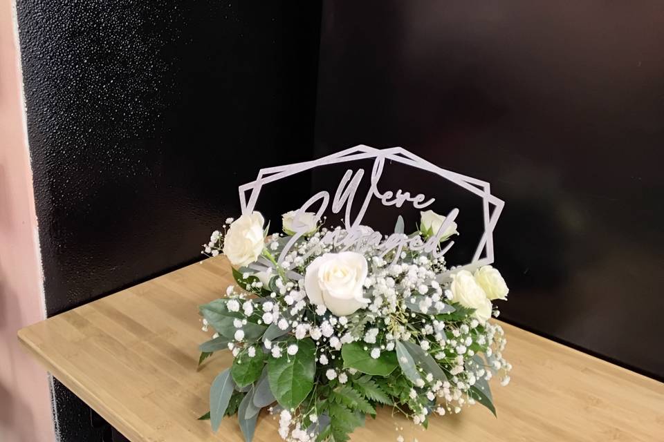 Just engaged centerpiece
