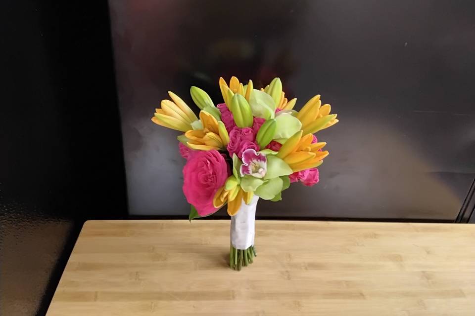 Tropical handtied bouquet