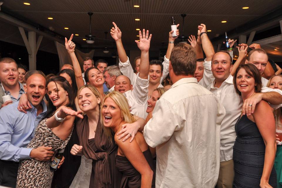 Guests dancing