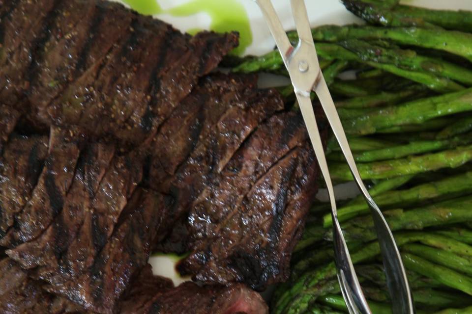Marinated Steak and Asparagus