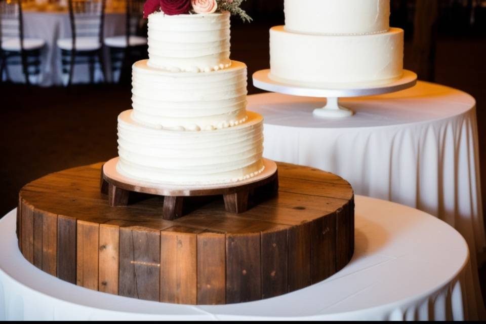 50 Timeless Pearl Wedding Cakes : Sugar Pearls and Rice Paper One Tier Cake