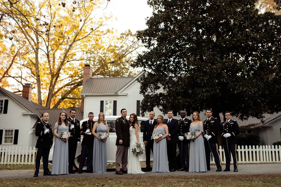 Rolls with Wedding Party