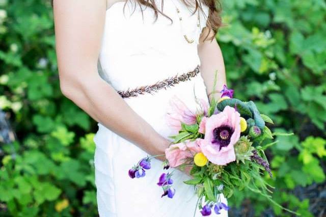 Bride holding her bouquet