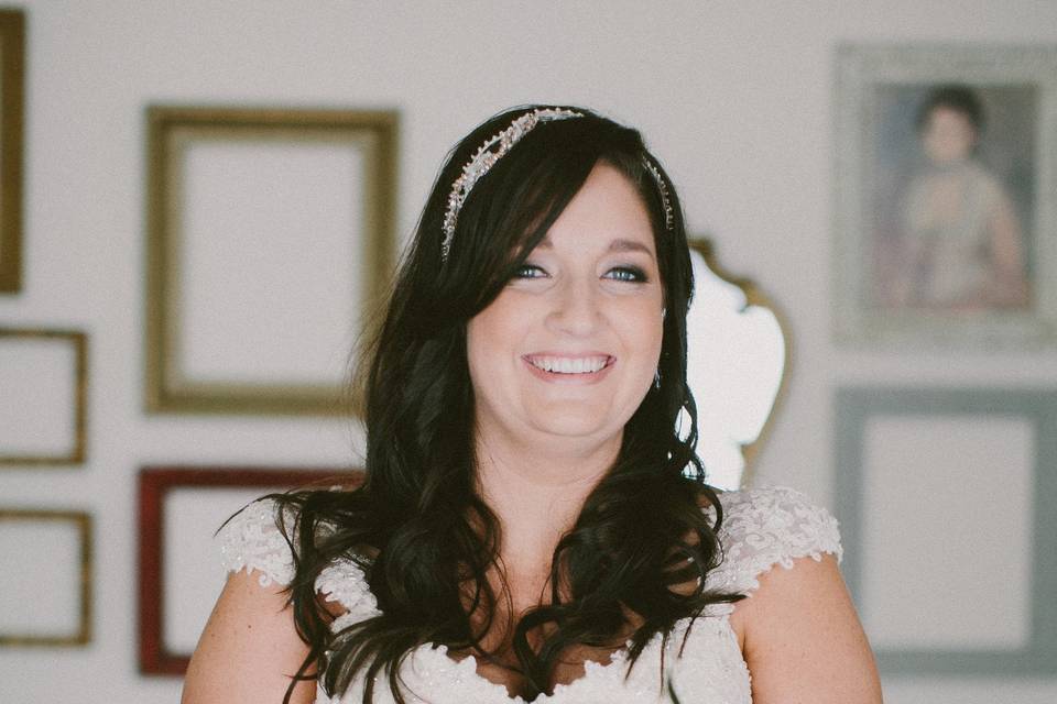 Bride holding her bouquet