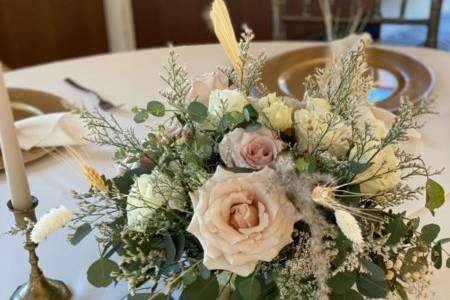 Dried flower centerpiece