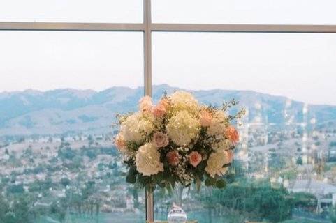 Dried flower centerpiece