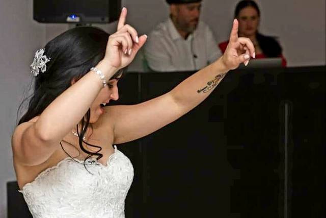 Partying bride