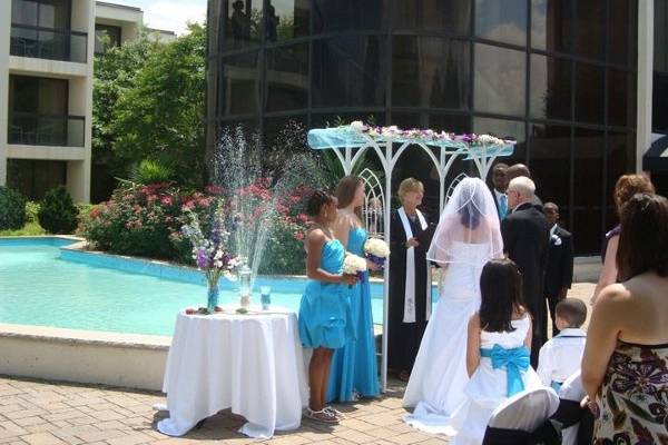 Outdoor wedding ceremony