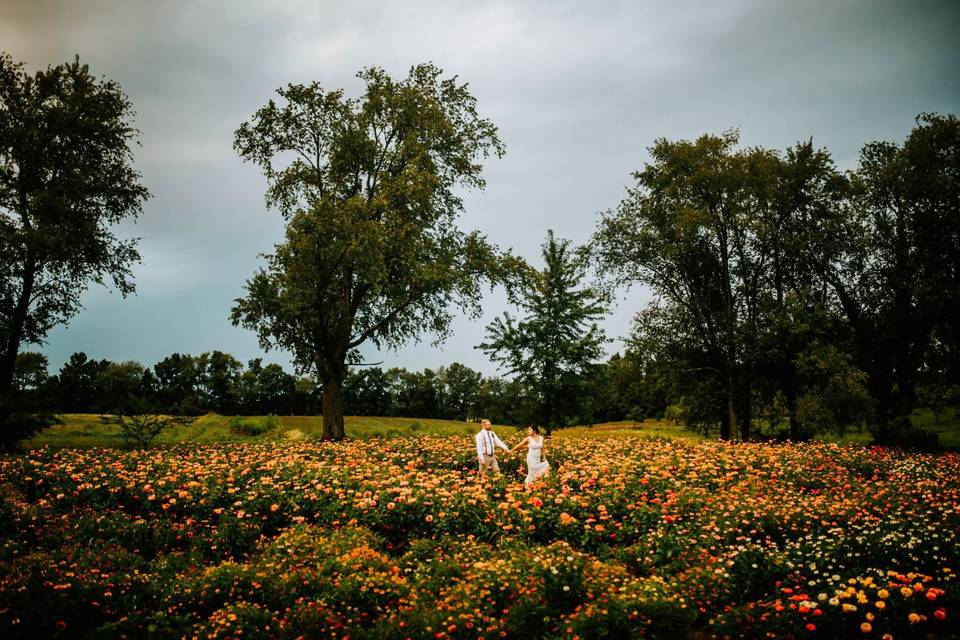 Beautiful rainy day ceremony