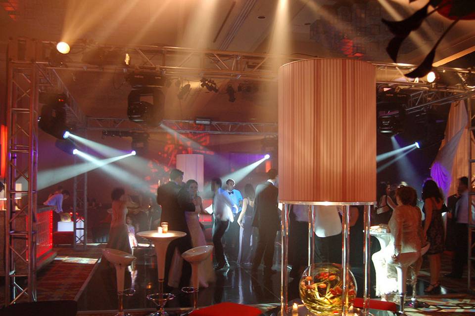 Reception entertainment event lighting design by MBM