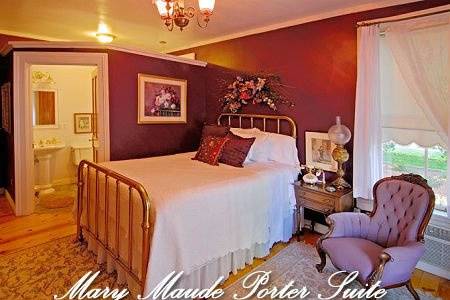 French doors lead to the patio area from this lovely bedroom.