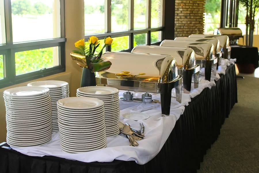 Buffet table