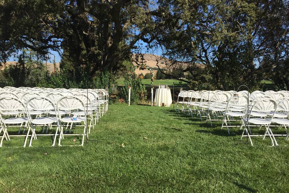 Wedding ceremony setup