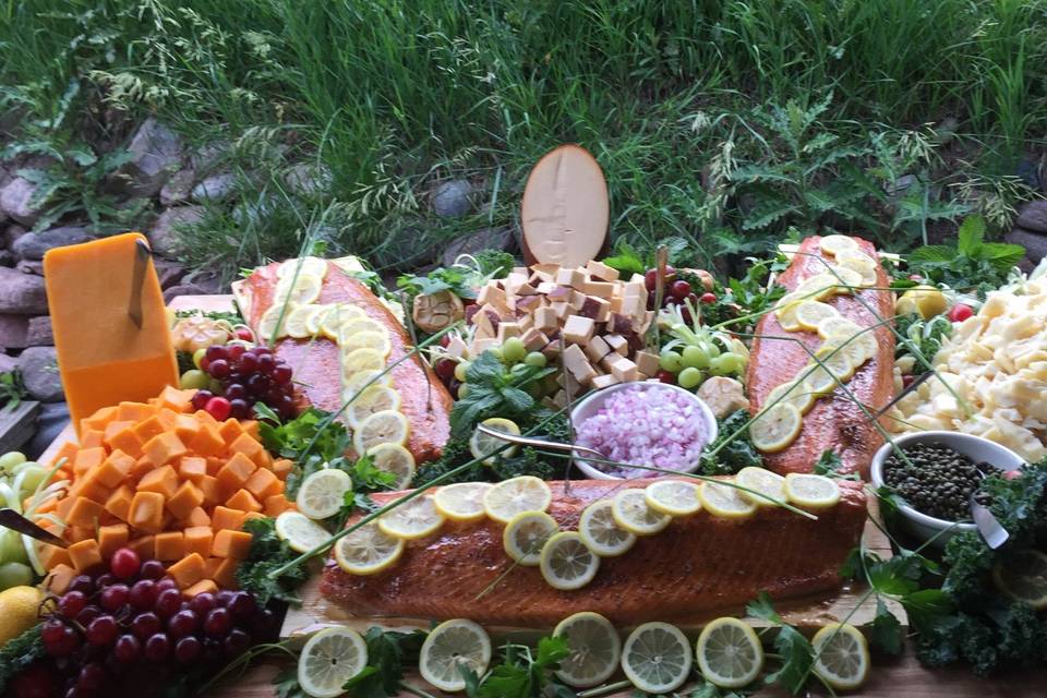 Artisan cheese board display