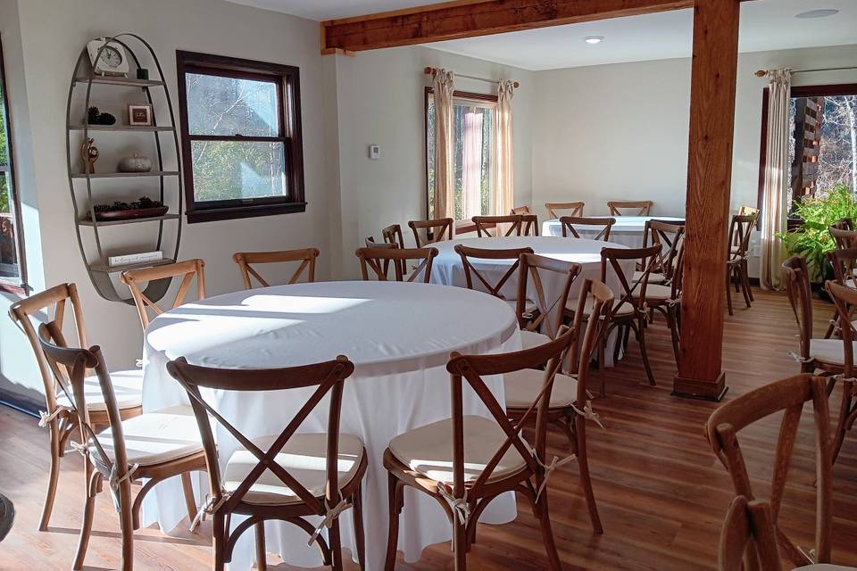 Chivari cross back chairs