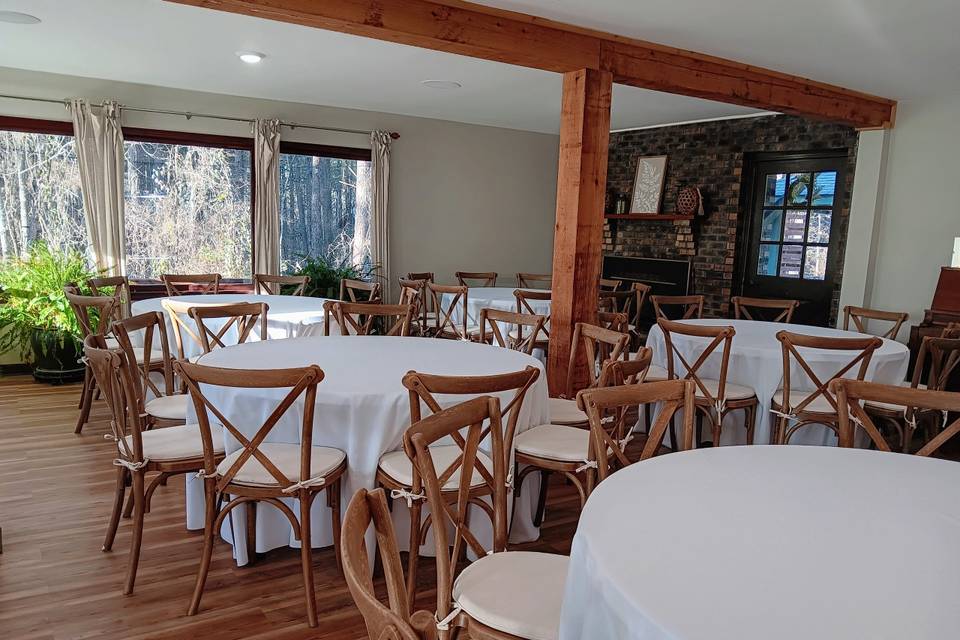 Chivari cross back chairs