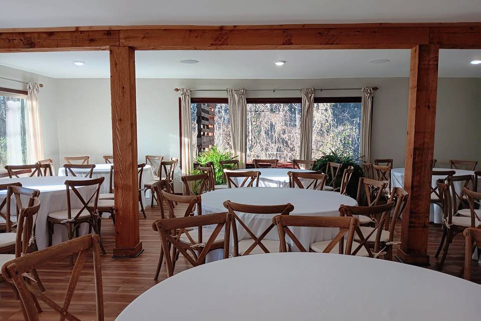 Chivari cross back chairs