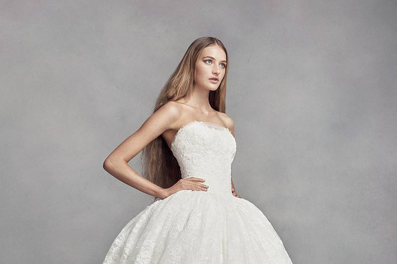 White by Vera Wang Style	VW351322	Tulle ombré ball gown with sweetheart neckline, draped bodice, and tossed tulle skirt.