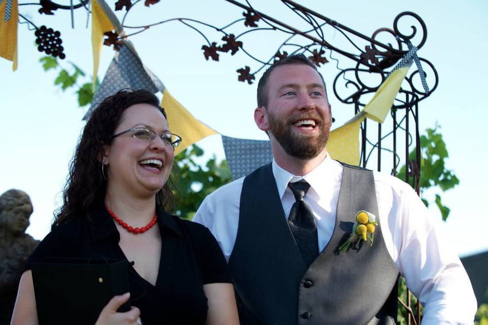 Officiant with Groom