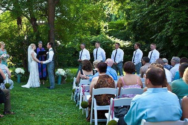 Outdoor wedding ceremony