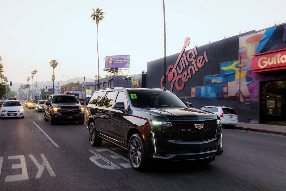 Action shot on sunset blvd