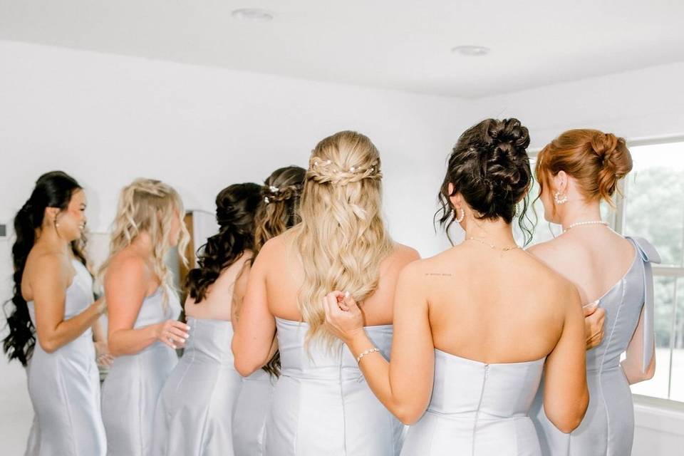 All the happy Bridesmaids