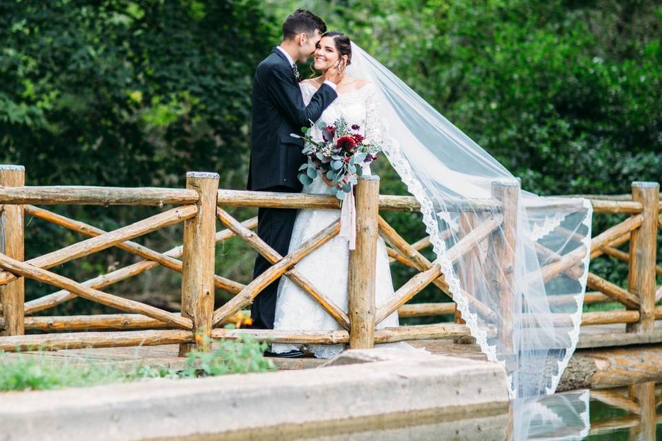 The bride and groom