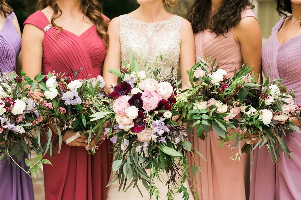 Red and white bouquet