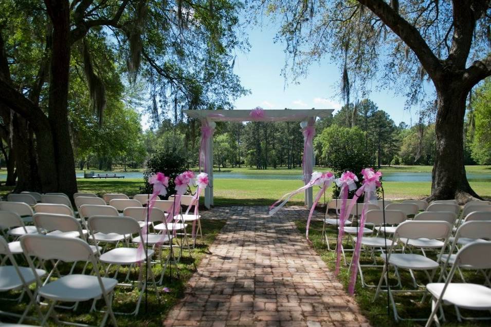 Wedding ceremony setup