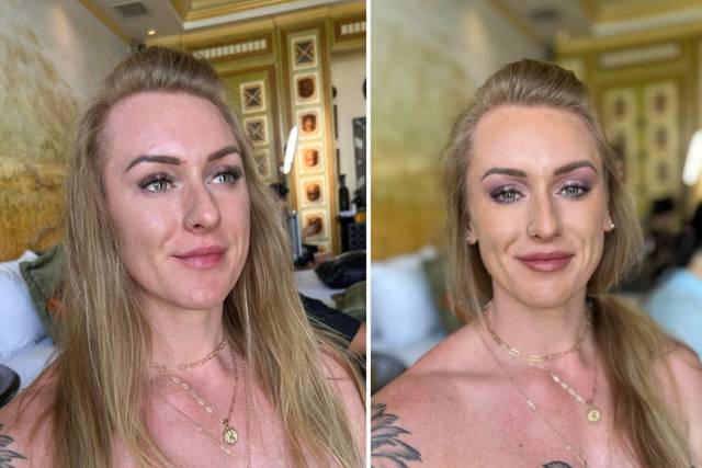 Before and after no filter