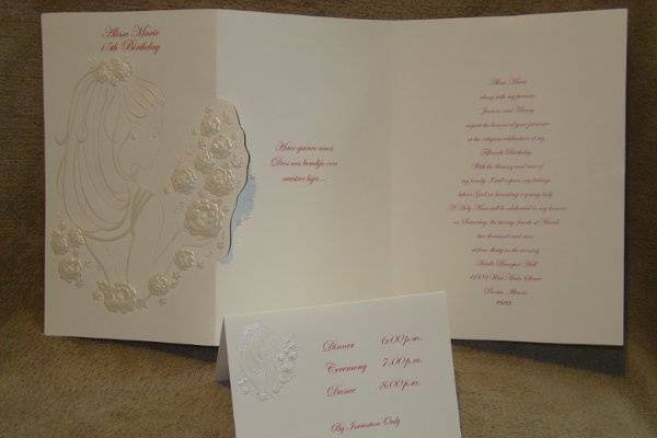 Quinceanera Invitations (P9755)
RSVP Card (P97550)