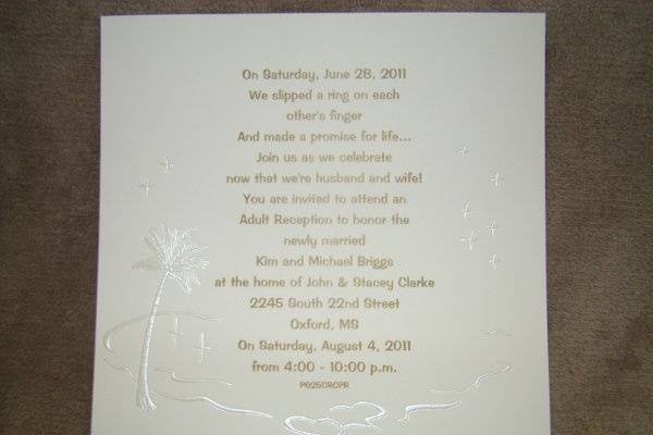 Wedding Invitations (P625CRCPR)