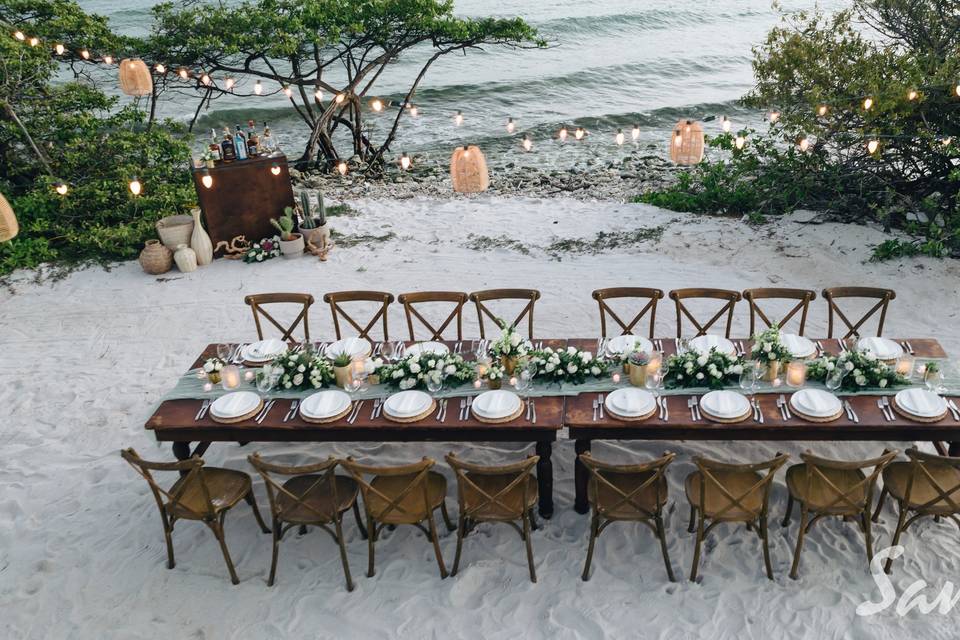 Beach Wedding Reception