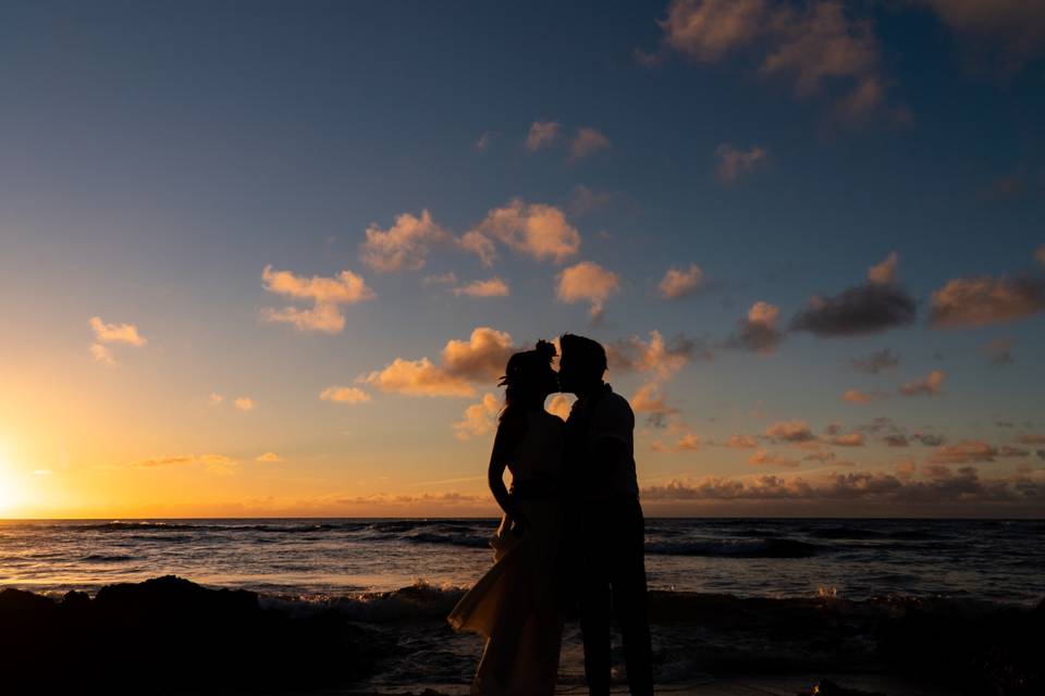 Sunset wedding Hawaii