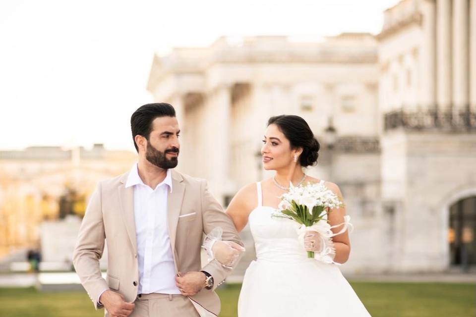 Wedding day photo shoot