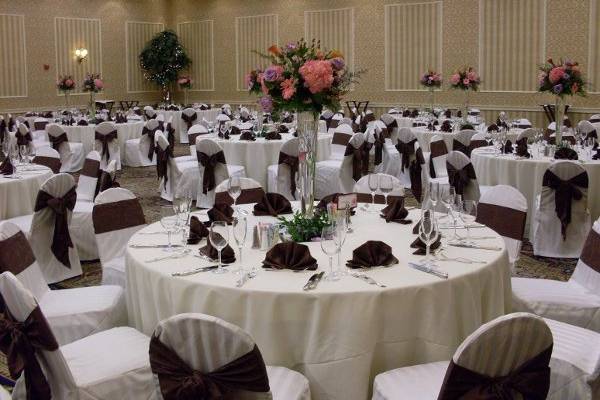 Tables and chairs set-up