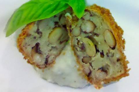 Black-eyed Pea Fritter with Vidalia Cream Sauce