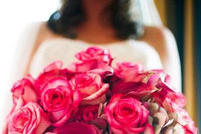 Pink roses bouquet