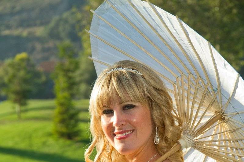 Sweet Bride with ParasolCarmel Valley RanchMcCullough Photography