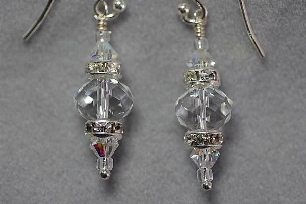 Elegant Vicorian Style Earrings.
Swarovski Crystal and Sterling Silver