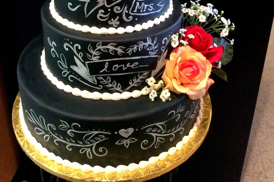 Chalkboard cake