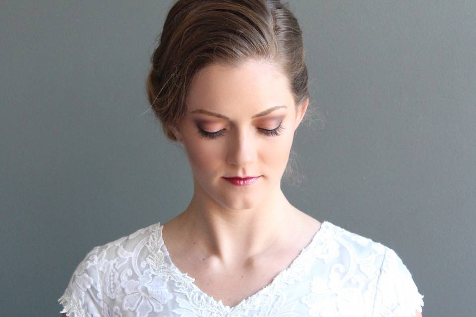 Bride holding her bouquet