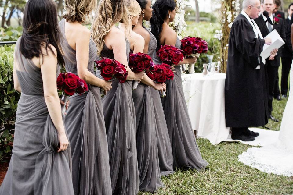 Red bouquets